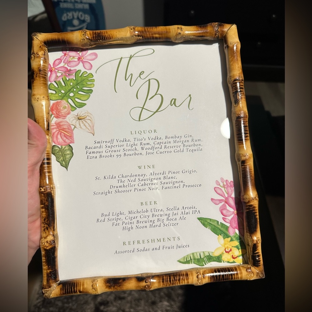 (1) 5x7 Amanda Lindroth bamboo frame - excellent condition